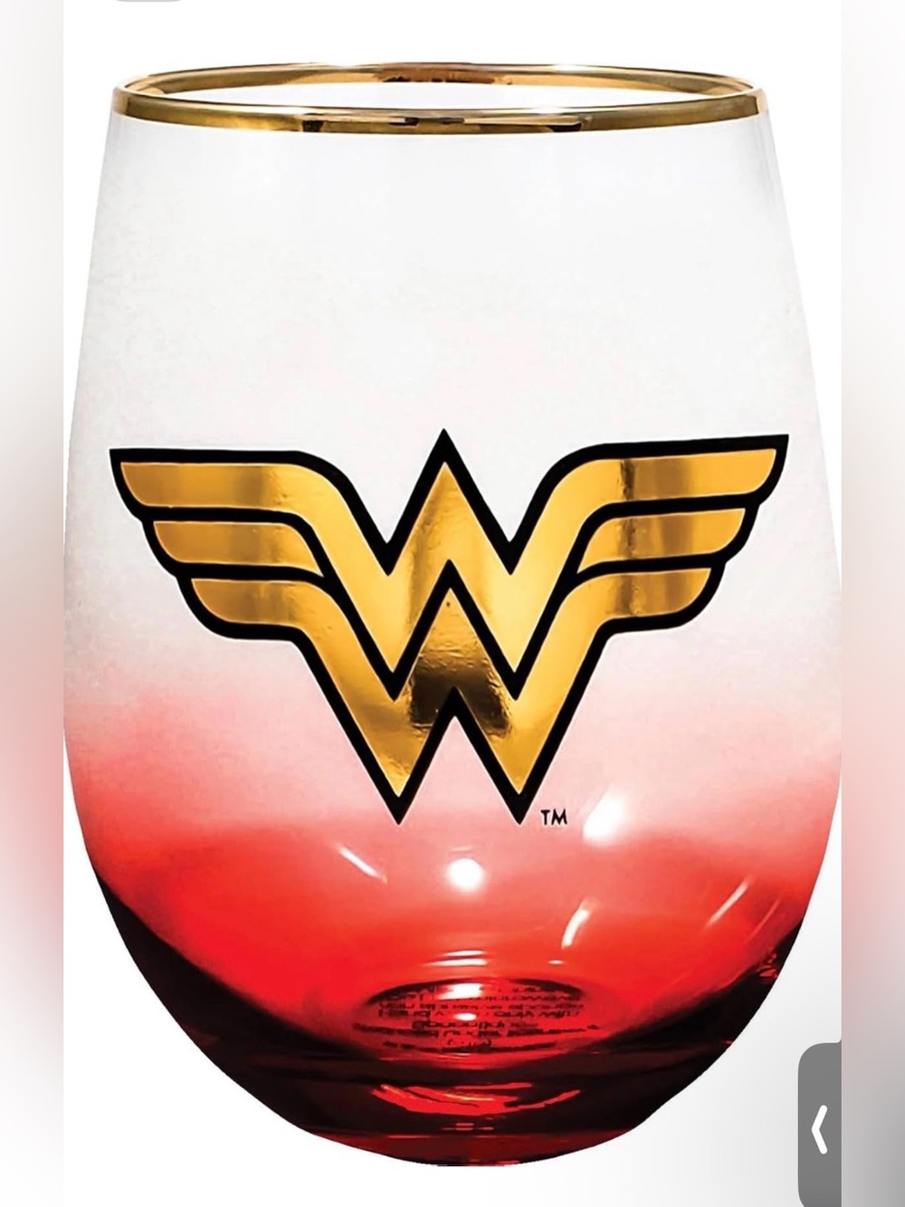 ❤️❤️ New Spoontiques DC Comics Wonder Woman Stemless Glass